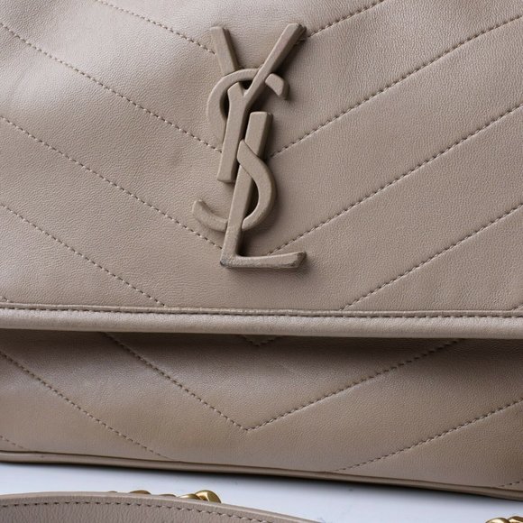YSL Saint Laurent Niki Medium Bag Sac MNG Calfskin Shoulder Bag Purse Dark Beige - Picture 5 of 10